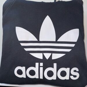 Adidas Black Hoodie with White Logo